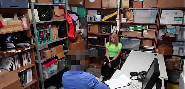  Officer fucks and spanks busty blonde